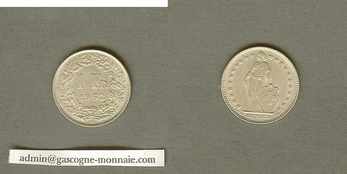 Switzerland 1 franc 1962 gEF
